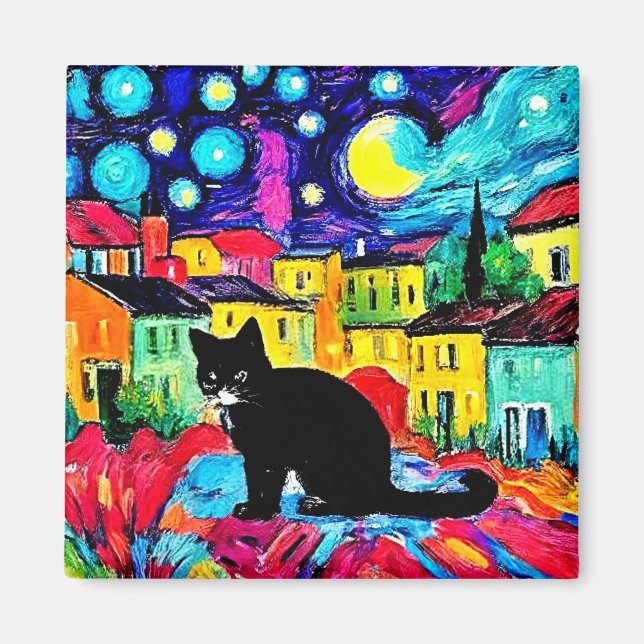 Black Cat 3 Magnet (Framsidan)