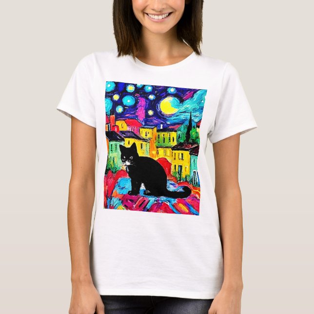 Black Cat 3 T Shirt (Framsida)