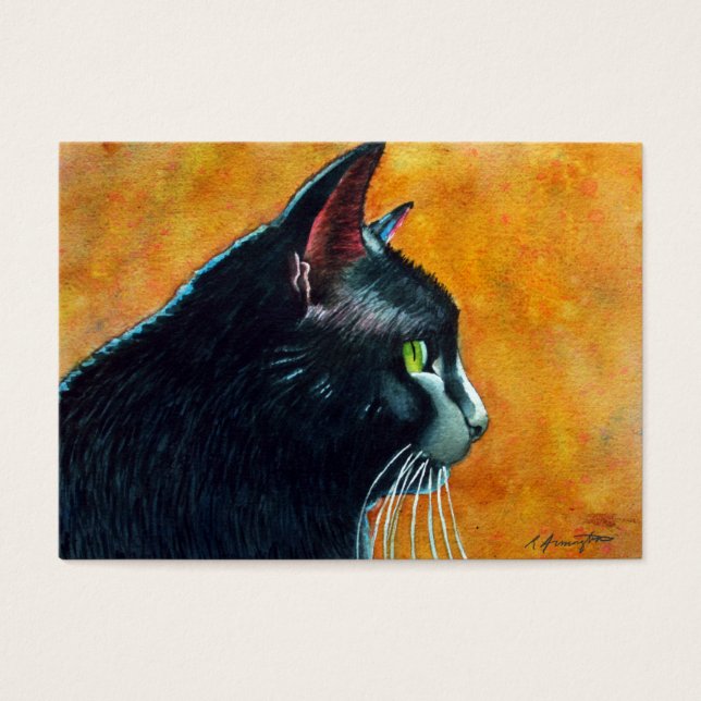 Black Cat ACEO Visitkort (Framsidan)