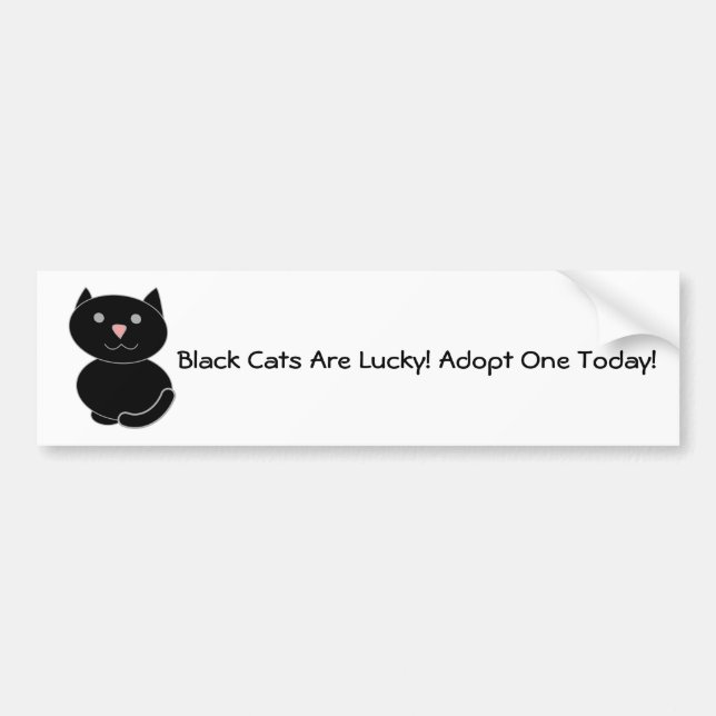 Black Cat Adoption Bildekal (Framsidan)