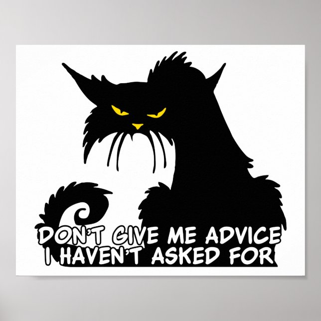 Black Cat Advice Say Poster (Framsidan)