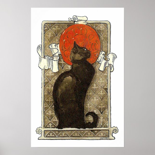 Black Cat, Alexandre Steinlen Poster (Framsidan)