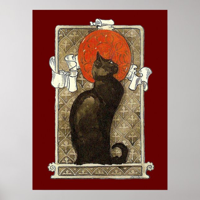 Black Cat, Alexandre Steinlen Poster (Framsidan)