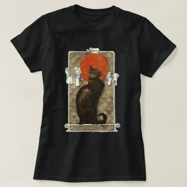 Black Cat, Alexandre Steinlen T Shirt (Design framsida)