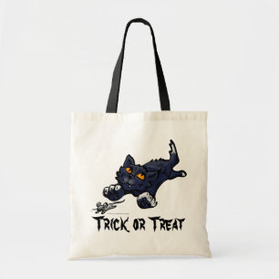 Black Cat and Mouse Bus eller godis Bag Tygkasse