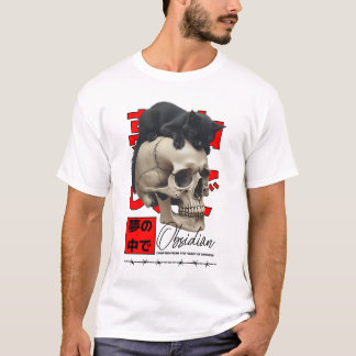 Black Cat and Skull: Dream Within Art T Shirt