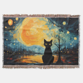 Black Cat and Starry Night Filt