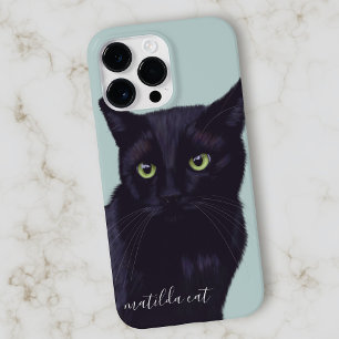 Black Cat Animal Art Personlig Namn