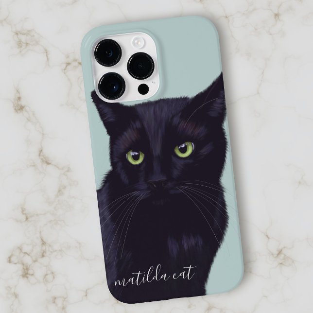 Black Cat Animal Art Personlig Namn (Skapare uppladdad)