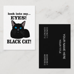 Black Cat Animal Pet Services Black Cat Visitkort