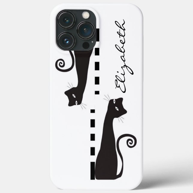 Black Cat Anpassningsbar Monogram (Baksida)