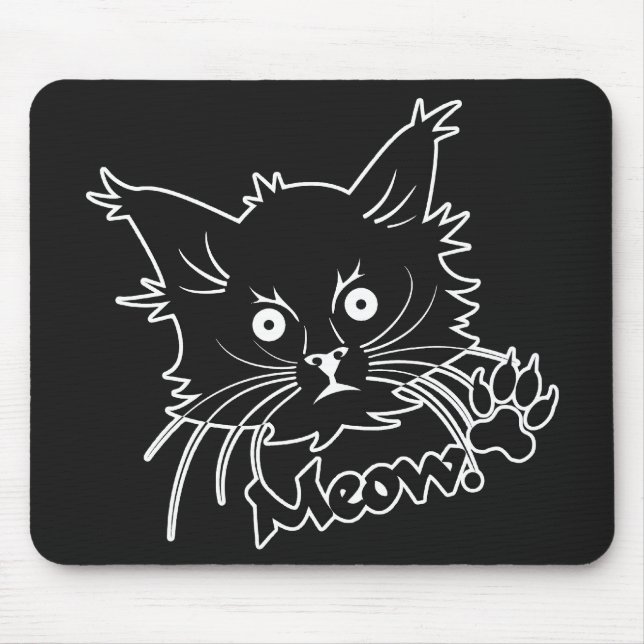 Black Cat anpassningsbar mousserande Musmatta (Framsidan)