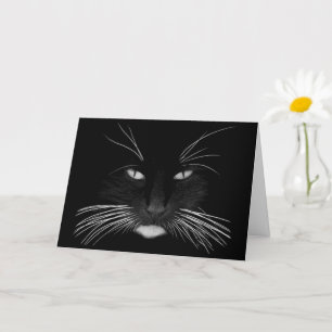 Black Cat Ansikte-födelsedagskort Kort