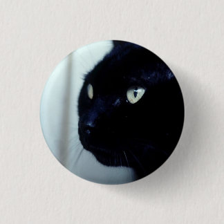Black Cat Ansikte Knapp