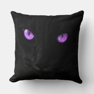 Black Cat Ansikte Kudde