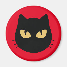 Black Cat ansikte Magnet