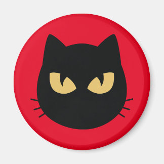 Black Cat ansikte Magnet