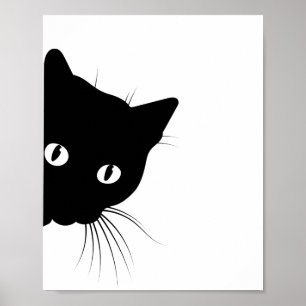 Black Cat Ansikte Poster