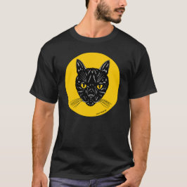 Black Cat Ansikte T Shirt