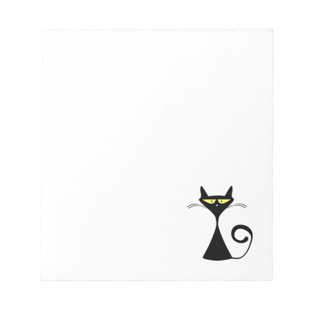Black Cat-Anteckningsblock Anteckningsblock (Framsida)