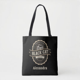 Black Cat Apothecary Bus eller godis Bag Tygkasse