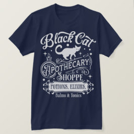 Black Cat Apothecary Halloween T Shirt