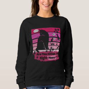 Black cat är du Kitten Me Höger Meow T Shirt