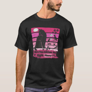 Black cat är du Kitten Me Höger Meow T Shirt