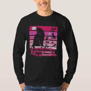 Black cat är du Kitten Me Höger Meow T Shirt