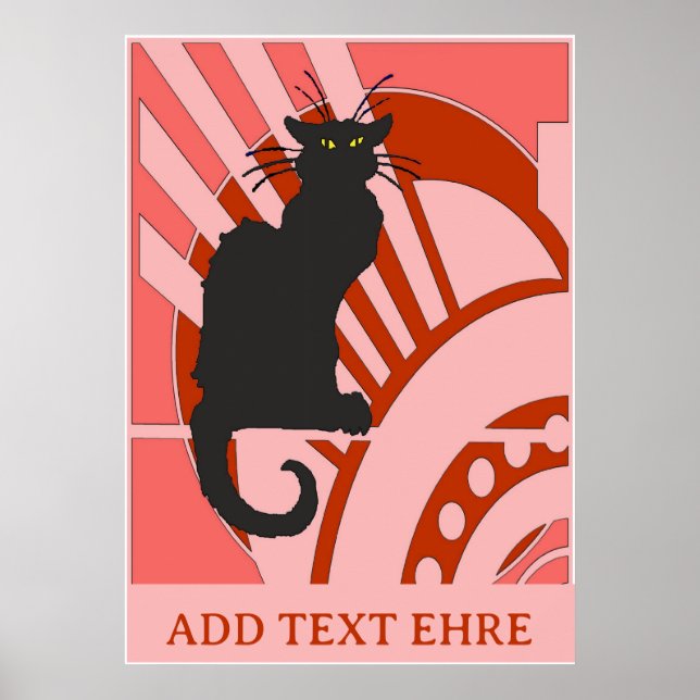 Black Cat Art Deco Poster (Framsidan)