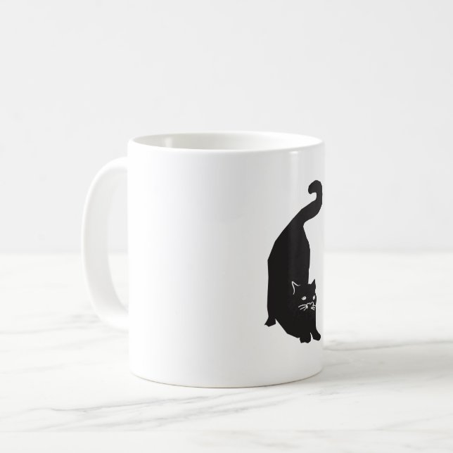 Black Cat Art Kaffemugg (Framsida vänster)