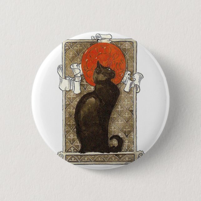 Black Cat - Art nouveau - Theophile Steinlen Knapp (Framsida)
