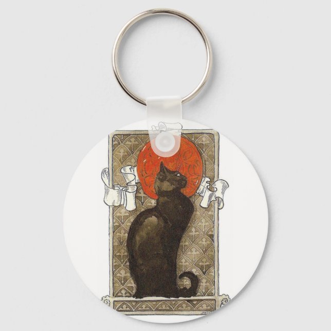 Black Cat - Art nouveau - Theophile Steinlen Nyckelring (Framsida)