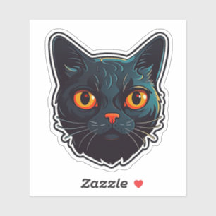 Black Cat Attitude-grafik, design Klistermärken