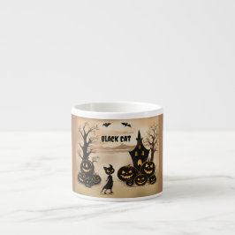 Black Cat av thu Haunted Manor Espressomugg