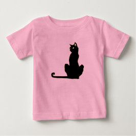 Black Cat Baby/Småbarn T-Shirt