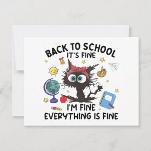 Black Cat Back to school:s Bra Im-Bra överallt Julkort
