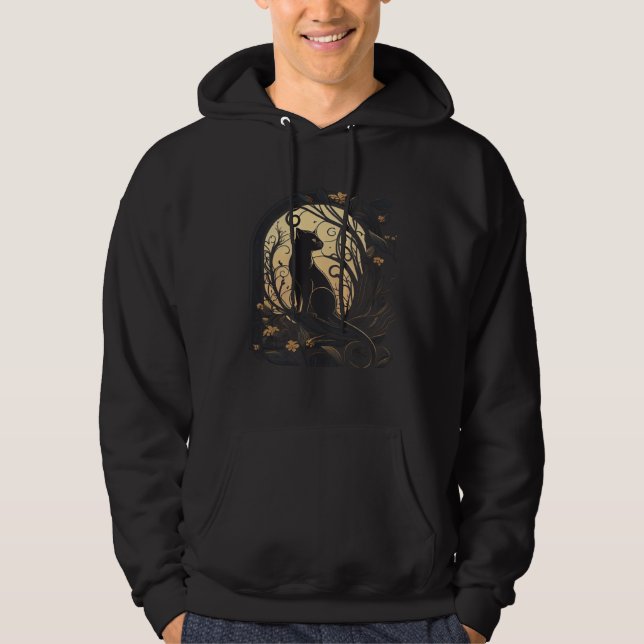 Black Cat Backfloatin Graphic Tees Men Women Boys  Hoodie (Framsida)