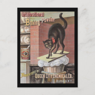 Black Cat Baking Soda Buffalo New York Vykort