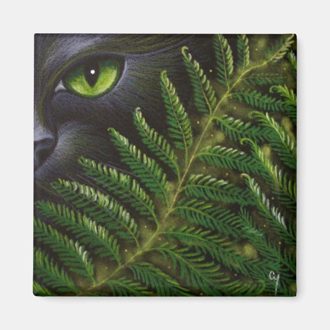 BLACK CAT BAKOM FERNS Magnet (Framsidan)