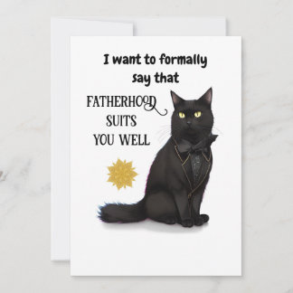 Black Cat Bevalt Best Pappa någonsin Fars dag-kort Inbjudningar