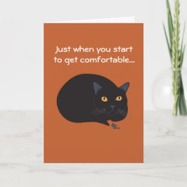Black Cat Birthday Card Kort