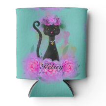 Black Cat-blomman krona sitta i rosa ros