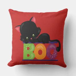 Black Cat Boo Dekorativ kudde