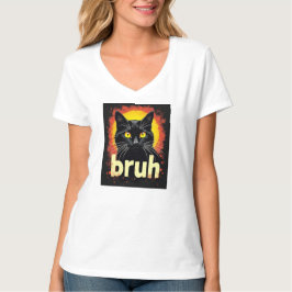 Black Cat Bruh Meme - Funny Cat T Shirt