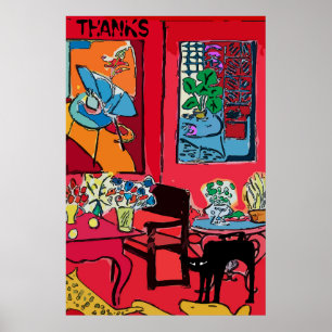 Black Cat by Bord, THANKS Poster