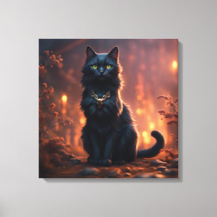 Black Cat Canvastryck
