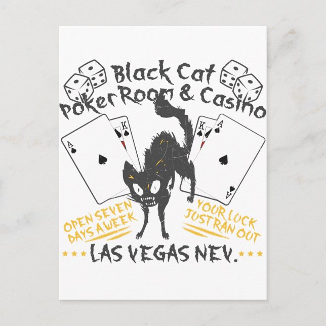 Black Cat Casino Vykort (Framsida)