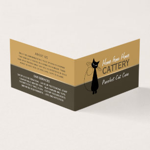 Black Cat, Cattery, Pet Boarding Detaljerad Visitkort