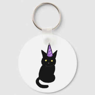 Black Cat Celebration  Keyring Nyckelring